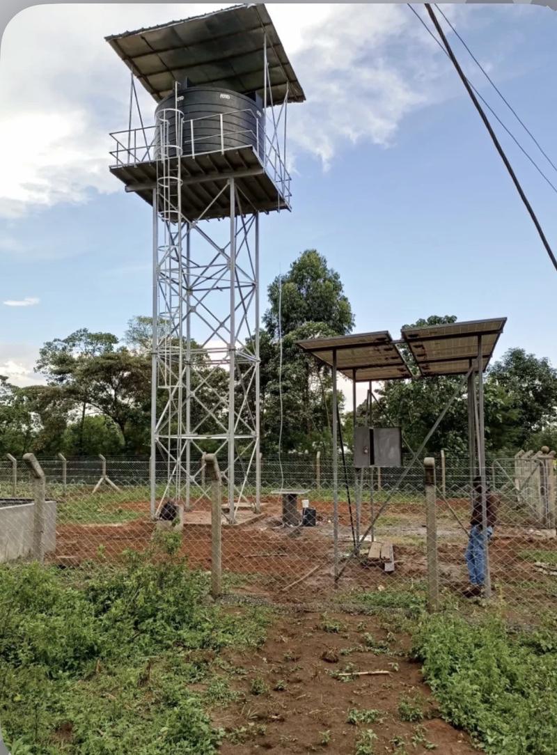 Elevated water tank installation